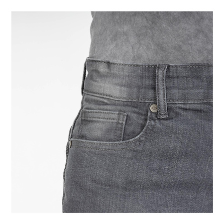 Jeansy motocyklowe damskie OZONE STRIKER LADY SLIM FIT WASHED GREY szary