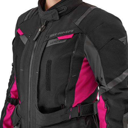Kurtka tekstylna damska SHIMA HERO 2.0 LADY PINK czarny szary różowy