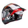 Kask integralny NZI WAKE STREAM STRIPES BLACK WHITE RED czarny biały czerwony