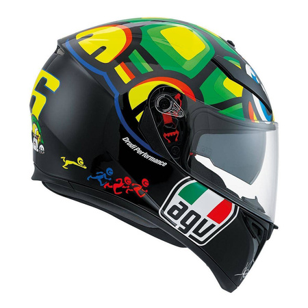 Kask integralny AGV K3 SV TARTARUGA czarny zielony żółty biały niebieski