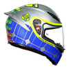 Kask integralny AGV K1 ROSSI MUGELLO 2015 srebrny niebieski żółty fluo zielony pomarańczowy czerwony