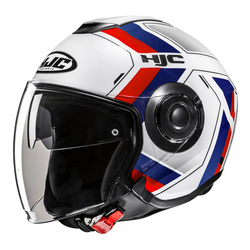 Kask otwarty HJC I40N VELU WHITE/RED biały czerwony