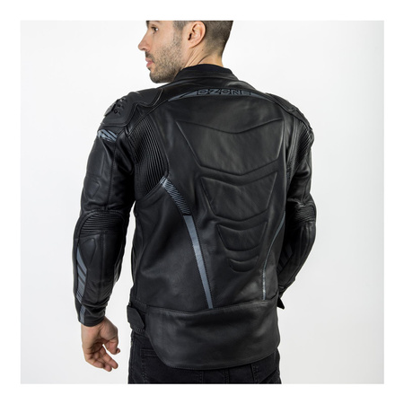 Kurtka skórzana OZONE RS600 BLACK/GREY czarny szary