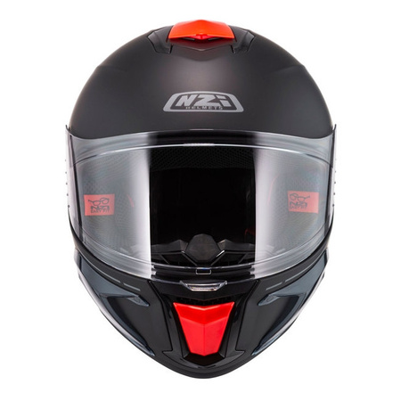 Kask integralny NZI WAKE STREAM BOOSTER SOLID BLACK RED MATT czarny czerwony