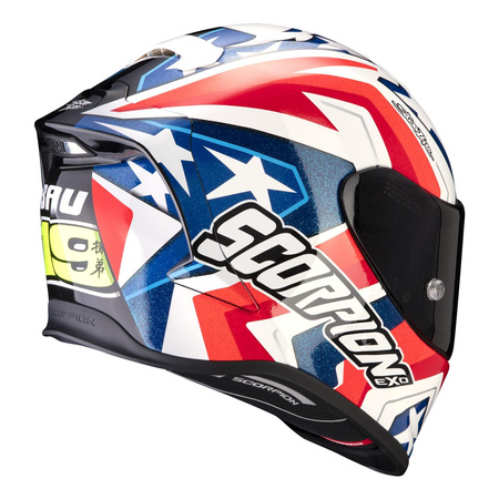 Kask integralny SCORPION EXO-R1 AIR ALVARO 2 REPLICA czerwony biały niebieski