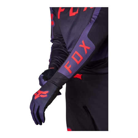 Koszulka rowerowa FOX DEFEND Z DŁUGIM RĘKAWEM RACE CAPSULE SANGRIA czarny fioletowy czerwony fluo