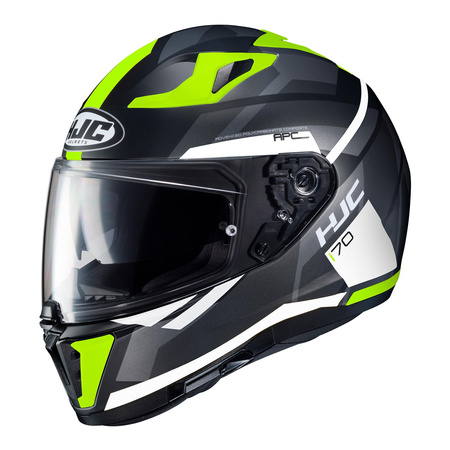 Kask integralny HJC I70 ELIM BLACK/FLO GREEN szary czarny biały zielony fluo