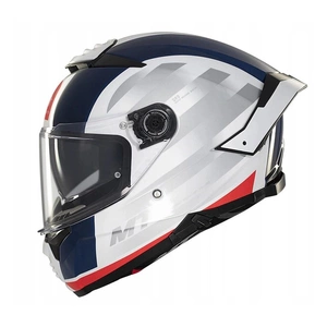 Kask integralny MT THUNDER 4 SV THREADS GLOSS WHITE/BLUE biały niebieski czerwony