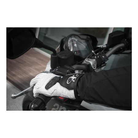 Rękawice szosowo-turystyczne damskie SHIMA CALDERA BIALA biały czarny