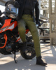 Jeansy motocyklowe damskie SHIMA GIRO 3.0 LADY KHAKI zielony