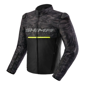 Kurtka tekstylna SHIMA DRIFT MEN CAMO czarny szary żółty fluo