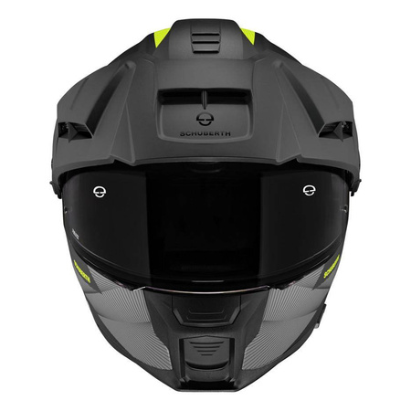Kask szczękowy SCHUBERTH E2 ECE DEFENDER YELLOW czarny szary żółty fluo