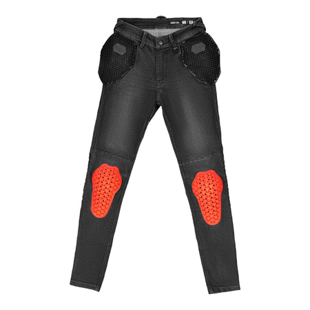 Jeansy motocyklowe damskie SHIMA RIDGE LADY BLACK czarny