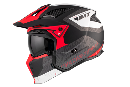 Kask otwarty MT STREETFIGHTER SV S TOTEM MATT PEARL RED czerwony szary czarny