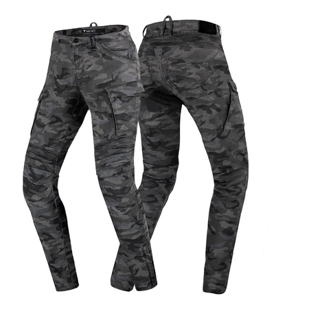 Jeansy motocyklowe damskie SHIMA GIRO 2.0 LADY CAMO szary czarny