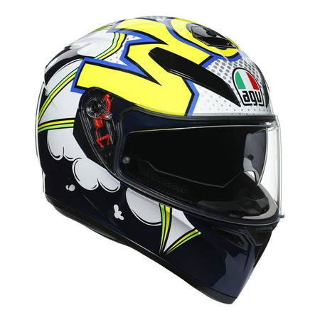 Kask integralny AGV K3 SV BUBBLE BLUE/WHITE/YELLOW FLUO granatowy biały żółty fluo niebieski
