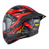 Kask integralny NZI WAKE STREAM CYBER BLACK RED MATT czarny czerwony