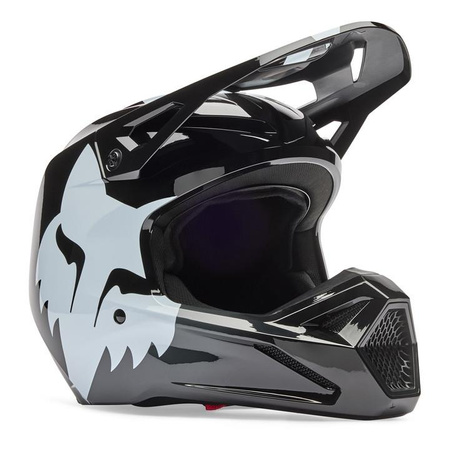 Kask cross FOX V1 SHIELD BLACK czarny