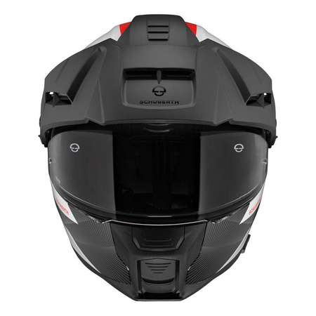 Kask szczękowy SCHUBERTH E2 ECE DEFENDER WHITE biały czerwony niebieski czarny