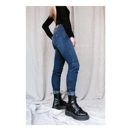 Jeansy motocyklowe damskie BROGER FLORIDA WASHED BLUE niebieski