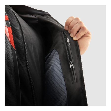 Kurtka skórzana REBELHORN VELOCE CAMO BLACK/FLUO RED czarny czerwony fluo