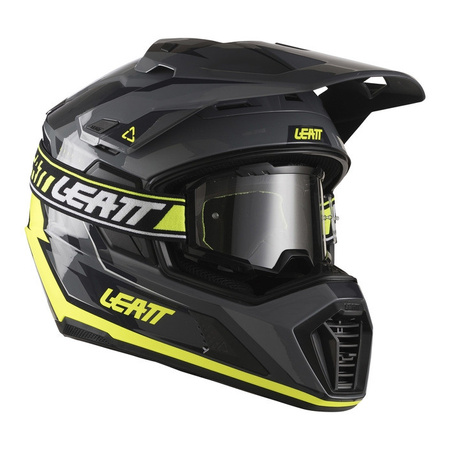 Kask cross z goglami LEATT ADV 7.5 HI-VIZ YELLOW żółty fluo