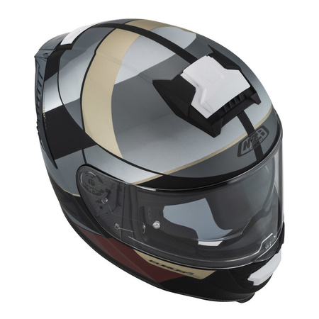 Kask integralny NZI EURUS 4 STREAM VANGUARD BLACK SAND RED TINTED MATT czarny beżowy czerwony