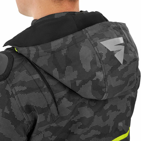 Kaptur do kurtki SHIMA DRIFT MAN CAMO czarny szary żółty fluo