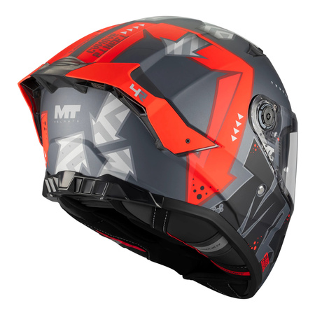 Kask integralny MT THUNDER 4 R SV CANVAS C5 MATT czarny szary czerwony