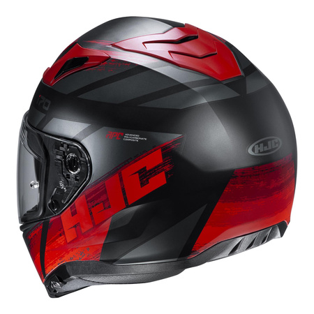 Kask integralny HJC I70 REDEN BLACK/RED czerwony srebrny czarny