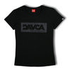 Koszulka T-shirt damski DAVCA LOGO BLACK GLITTER czarny