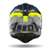 Kask cross AIROH AVIATOR 3 PUSH BLUE GLOSS szary niebieski żółty fluo