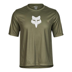 Koszulka rowerowa dziecięca FOX JUNIOR RANGER OLIVE GREEN zielony
