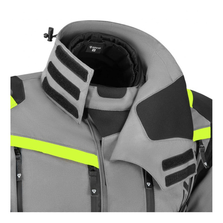 Kurtka tekstylna SECA ARRAKIS III TITANIUM szary żółty fluo czarny
