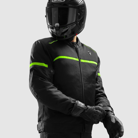 Kurtka tekstylna REBELHORN ECHO BLACK/FLUO YELLOW czarny żółty fluo