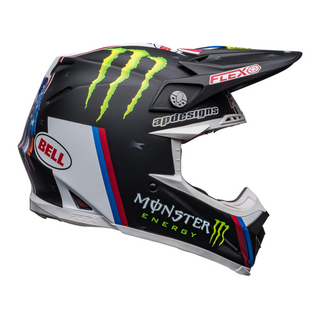 Kask cross BELL MOTO-9S FLEX TOMAC REPLICA 22 MATTE BLACK/WHITE czarny biały czerwony niebieski zielony