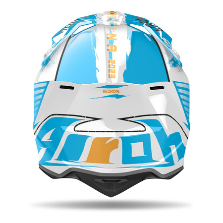 Kask cross AIROH WRAAAP SIX DAYS ARGENTINA 2023 GLOSS niebieski biały