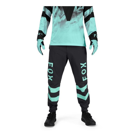 Spodnie rowerowe FOX RANGER KAIROS TURQUOISE czarny niebieski