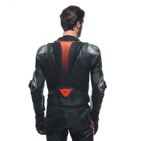 Kombinezon dwuczęściowy DAINESE LAGUNA SECA 5 BLACK/FLO RED czarny czerwony fluo