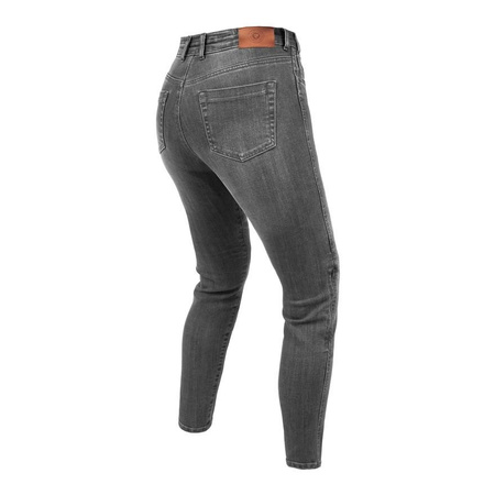 Jeansy motocyklowe damskie REBELHORN CLASSIC III LADY SLIM FIT WASHED GREY szary