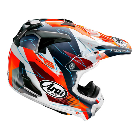 Kask cross ARAI MX-V RESOLUTE RED czerwony biały czarny