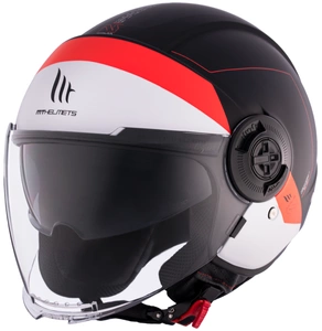 Kask otwarty MT VIALE SV S 68 UNIT MATT RED czarny biały czerwony