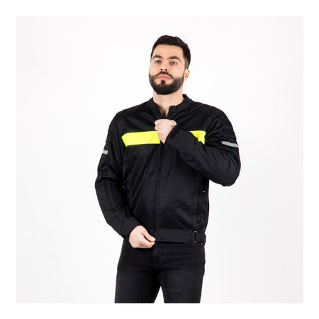 Kurtka tekstylna OZONE DART BLACK/FLO YELLOW czarny żółty fluo