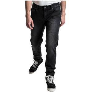 Jeansy motocyklowe BROGER FLORIDA WASHED BLACK czarny