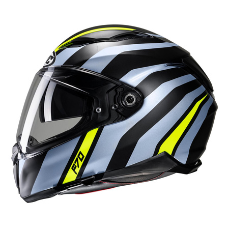 Kask integralny HJC F70 GALLA BLUE/YELLOW niebieski żółty fluo czarny