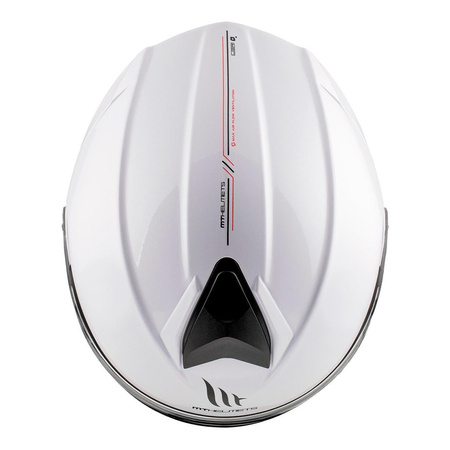 Kask szczękowy MT GENESIS SV SOLID GLOSS PEARL WHITE biały