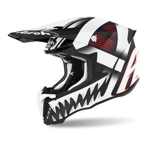 Kask cross AIROH TWIST 2.0 MASK MATT biały czarny czerwony