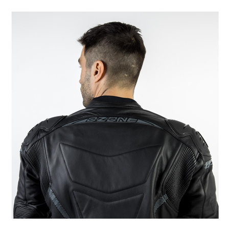 Kurtka skórzana OZONE RS600 BLACK/GREY czarny szary