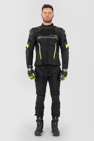 Kurtka tekstylna SHIMA SOLID 2.0 VENTED FLUO czarny żółty fluo