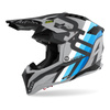 Kask cross Airoh AVIATOR 3 RAINBOW ANTHRACITE MATT szary czarny niebieski biały